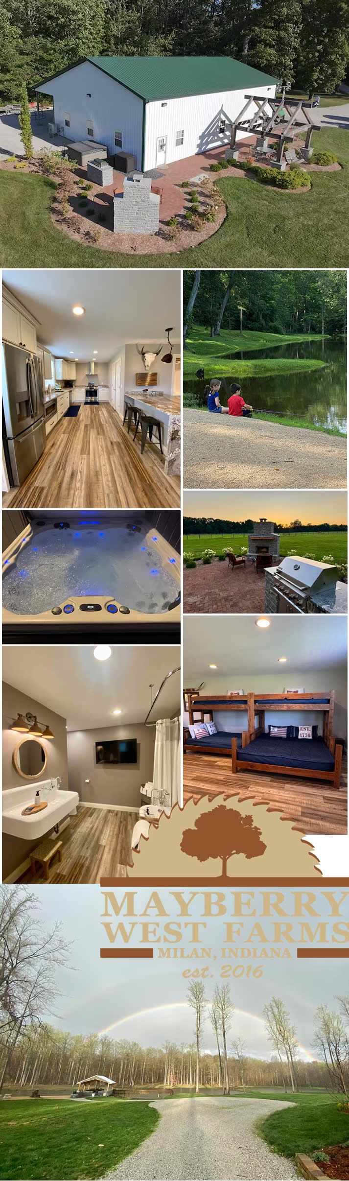 Mayberry West Farms airbnb Rental, Milan, IN
