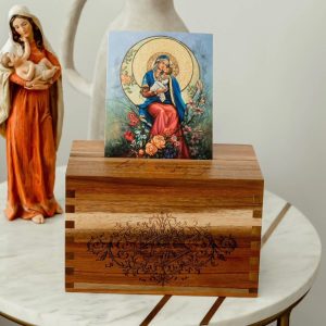 Wooden Prayer Card Box