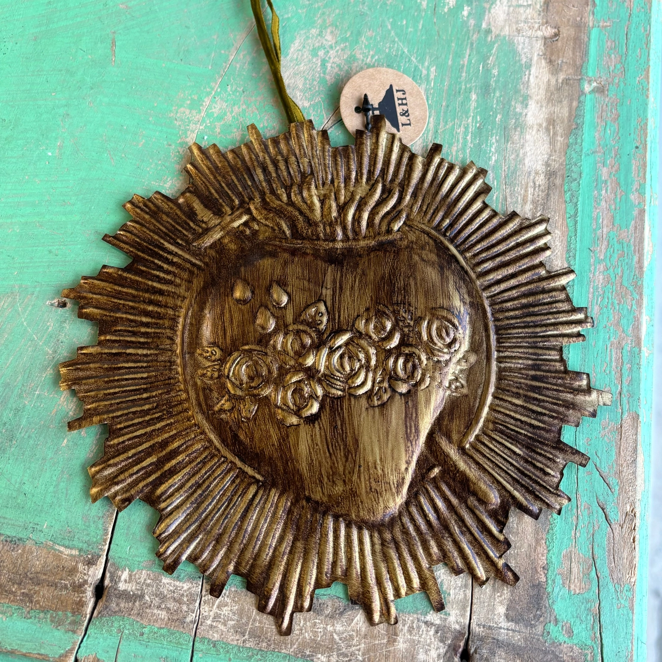 Round Rays Hearts Of The Holy Family Ornaments - Image 3