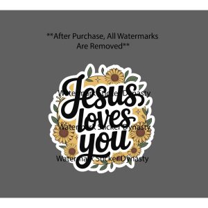 Jesus Loves You Sticker Waterproof Decal