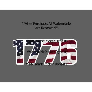 1776 Sticker Waterproof Decal