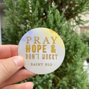3" Vinyl Waterproof Saint Padre Pio Stickers. Padre Pio