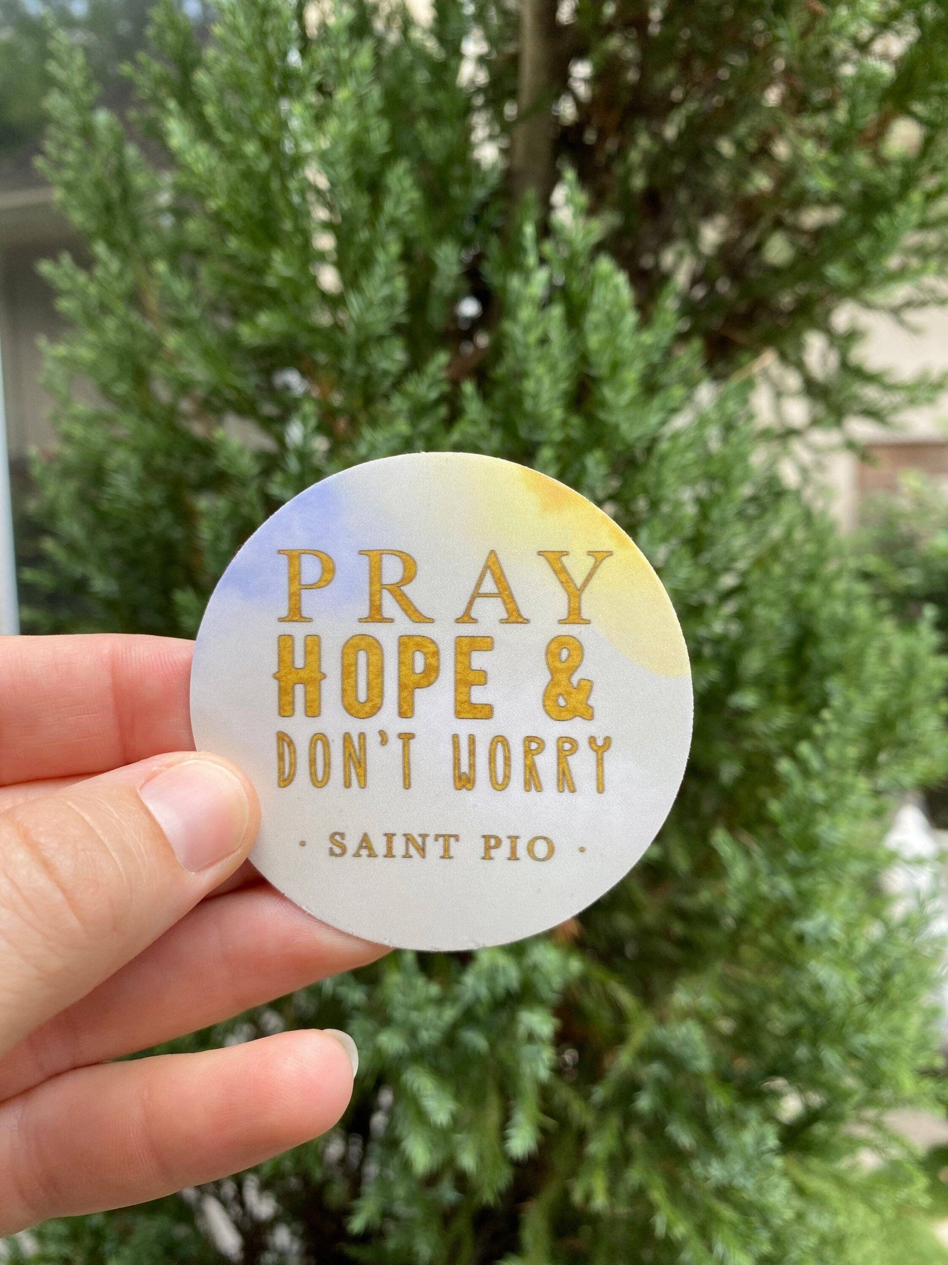 3" Vinyl Waterproof Saint Padre Pio Stickers. Padre Pio