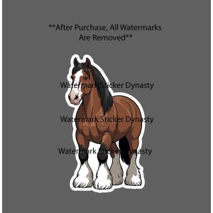 Clydesdale Horse Sticker Waterproof