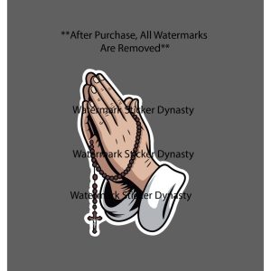 Praying Hands Sticker Waterproof Decal