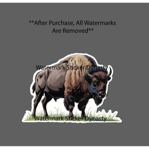 Bison Sticker Animal Wildlife Nature
