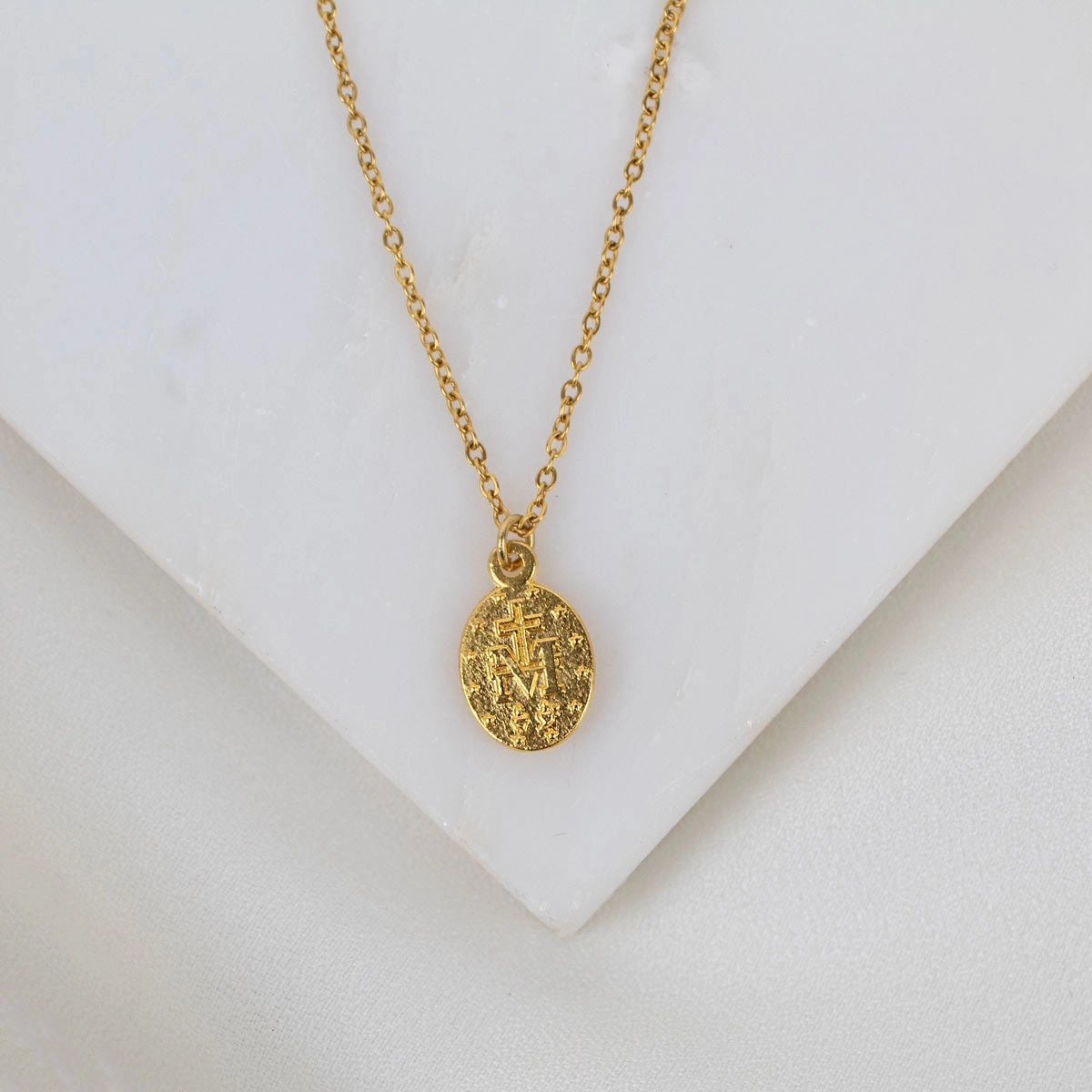 Miraculous Medal Petite Necklace - Image 5