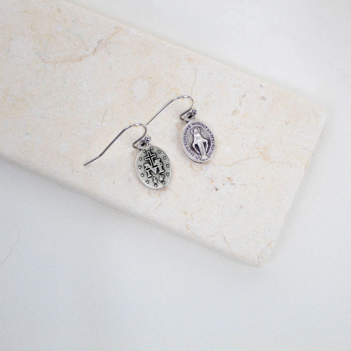Miraculous Medal Earrings - Image 3