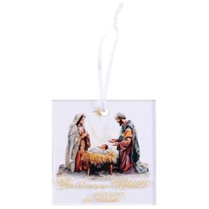 Ornament Nativity To Us A Child Is Born