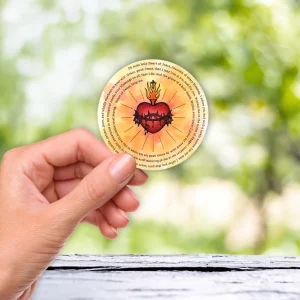 Sacred Heart of Jesus Catholic Vinyl Waterproof Sticker